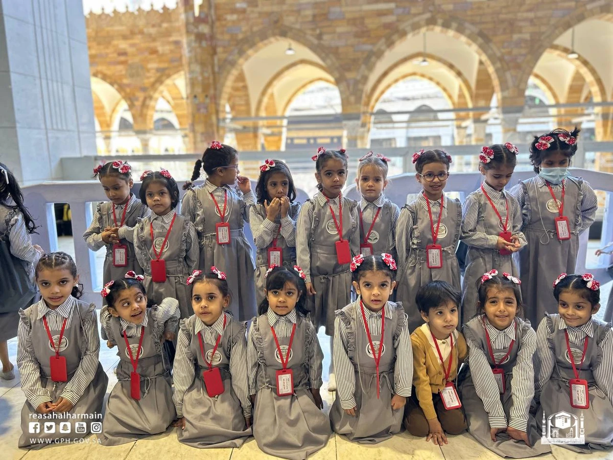 The General Presidency for the Affairs of the Two Holy Mosques, organized on Saturday a large social participation events, where children of the Al-Fikr and Al-Mawaheb Center were received in the Grand Mosque. (Supplied)