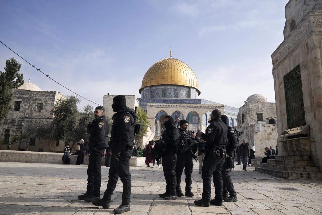 Itamar Ben-Gvir, an ultranationalist Israeli Cabinet minister, earlier visited the flashpoint Jerusalem holy site for the first time since taking office in Prime Minister Benjamin Netanyahu's new far-right government. (AP)