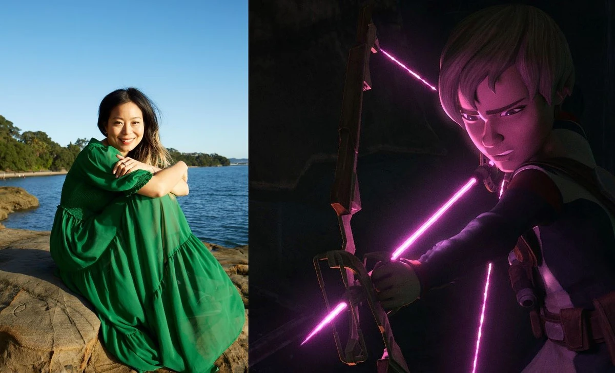News Zealand actress Michelle Ang (left) voices Omega (right) in ‘The Bad Batch.’ (Walt Disney Studios)