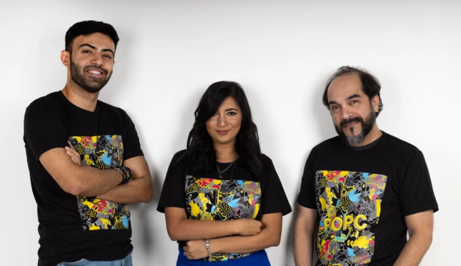 The UAE-based POC founders Haroon Tahir, Amna Aijaz and Arafat Ali Khan. (Supplied)