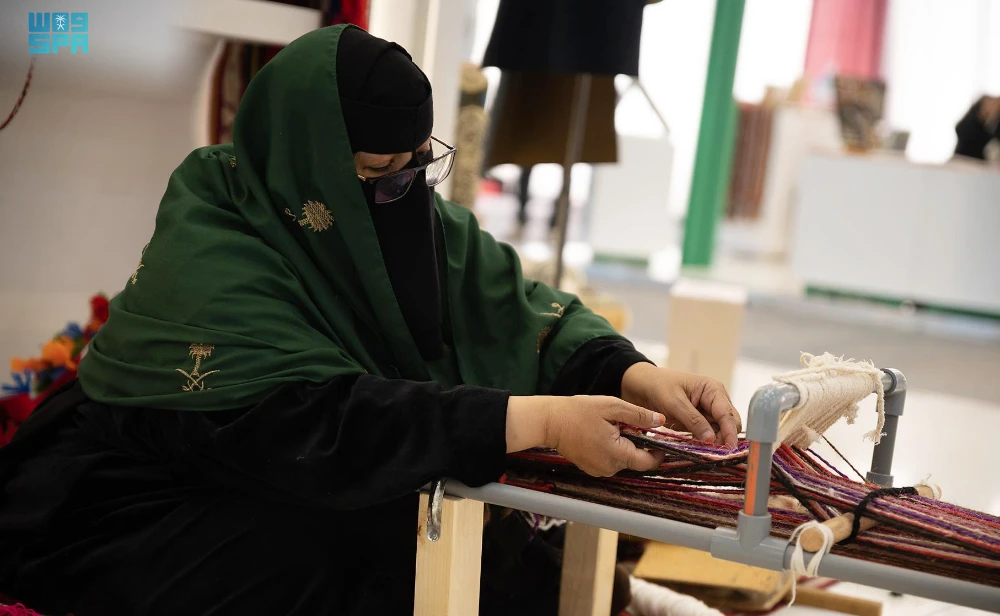 The Saudi productive families present their products at the first Arab Exhibition for Productive Families in Egypt. (SPA)