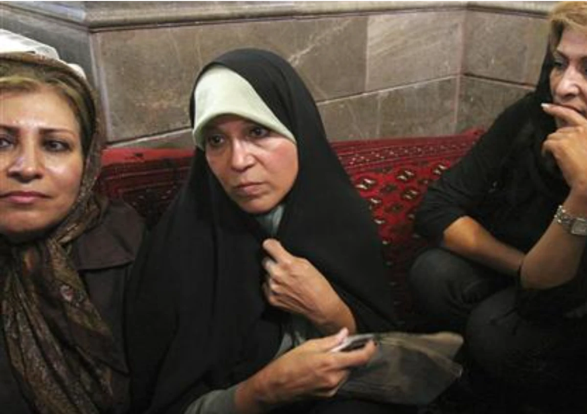 Faezeh Rafsanjani (C), daughter of former Iranian president Akbar Hashemi Rafsanjani, attends a protest at the Ghoba mosque in northern Tehran June 28, 2009. (Reuters)
