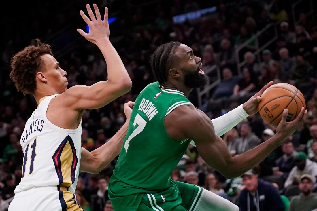 Brown leads Celtics over Pelicans 125-114, Bucks sink Hawks
