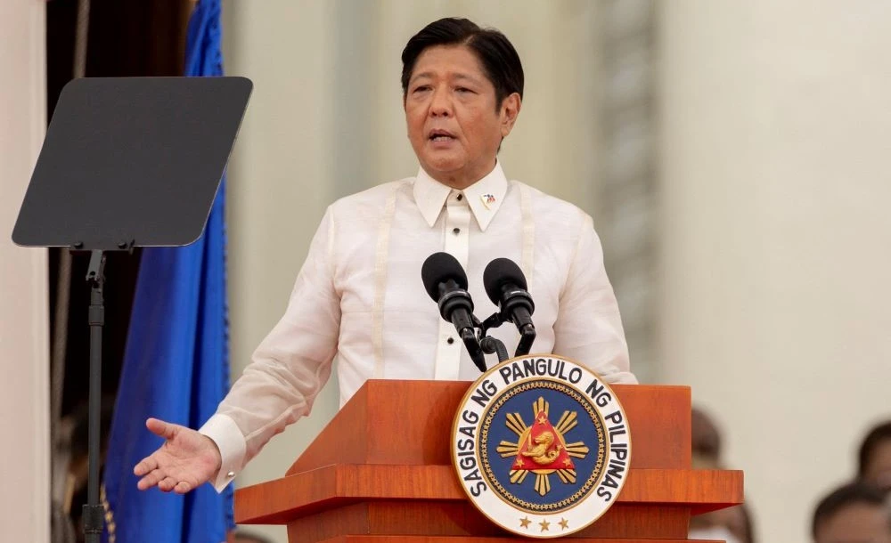 Ferdinand ‘Bongbong’ Marcos Jr. during his inauguration ceremony as the 17th President of the Philippines at the National Museum in Manila, Philippines, June 30, 2022. (Reuters)