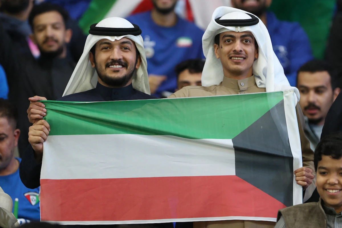 Kuwait supporters attend the Arabian Gulf Cup football match in Iraq's southern city of Basra. (File/AFP)