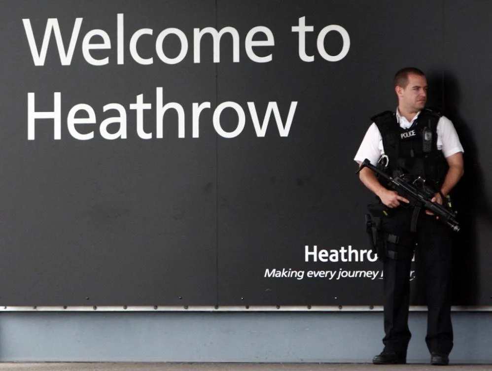 A very small quantity of uranium was detected in a package that arrived at Heathrow Airport on Dec. 29. (File/AFP)
