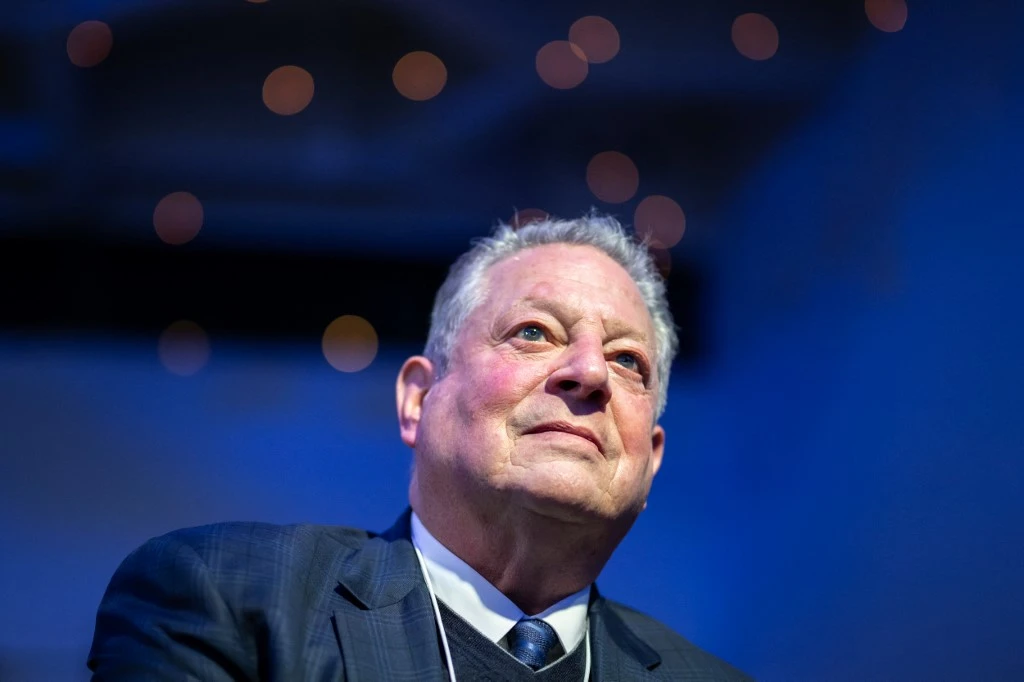 Former US vice president and climate campaigner Al Gore looks on during a session of the World Economic Forum (WEF) annual meeting in Davos on January 17, 2023. (Fabrice COFFRINI / AFP)
