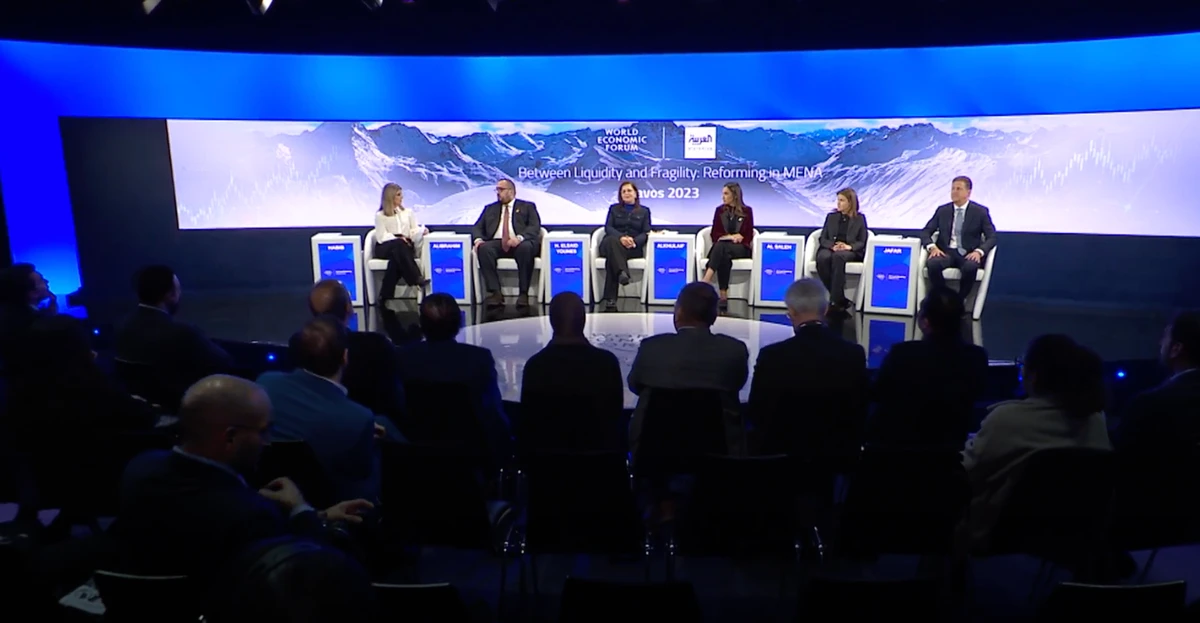 The future looks bright for Saudi Arabia and other Middle East and North African economies, but governments in the region must be wary of geopolitical instability and inflation to sustain growth, ministers told WEF. (Screenshot/WEF)