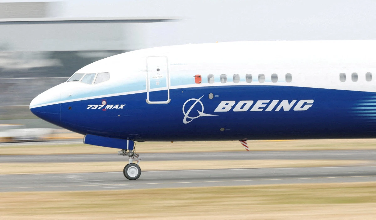 A Boeing 737 Max aircraft during a display at the Farnborough International Airshow in Britain onJuly 20, 2022. (REUTERS/File Photo)