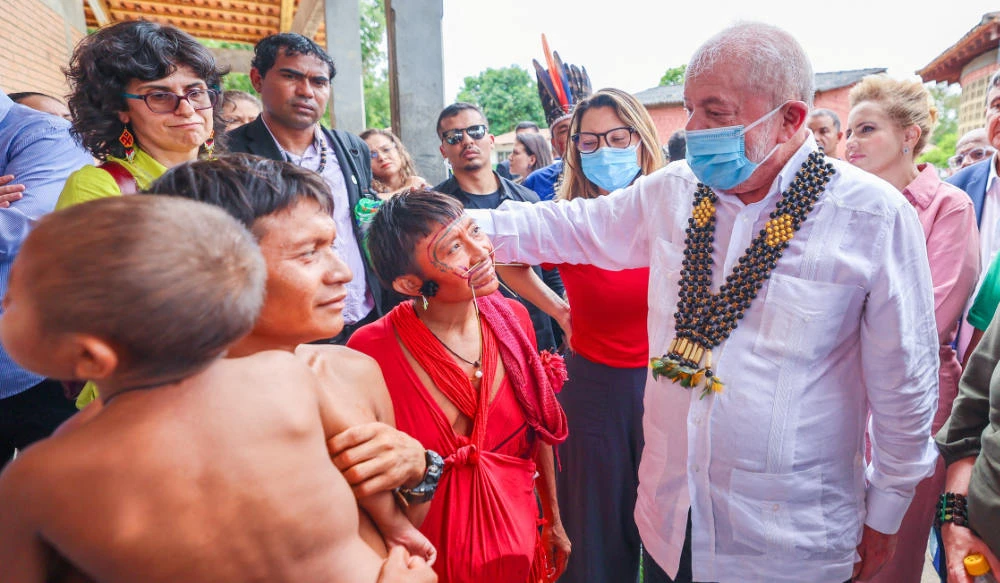 Brazil's President Luiz Inacio Lula da Silva looks on as he visits the Yanomami Indigenous Health House (CASA Yanomami) in Boa Vista, Roraima state, Brazil January 21, 2023. (REUTERS)