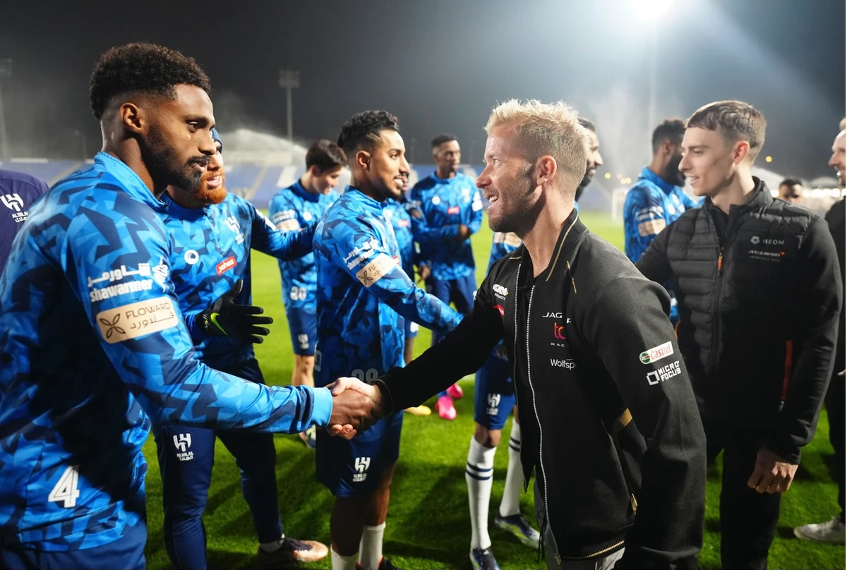 Formula E stars meet top footballers from Saudi champions Al-Hilal ahead of Diriyah E-Prix