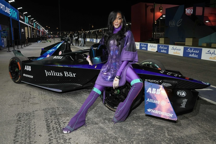 Canadian model Winnie Harlow spotted at Formula E Diriyah E-Prix in Saudi Arabia