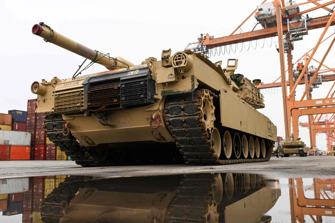 In this file photo taken on December 3, 2022, an M1A2 Abrams battle tank of the US army. (AFP)
