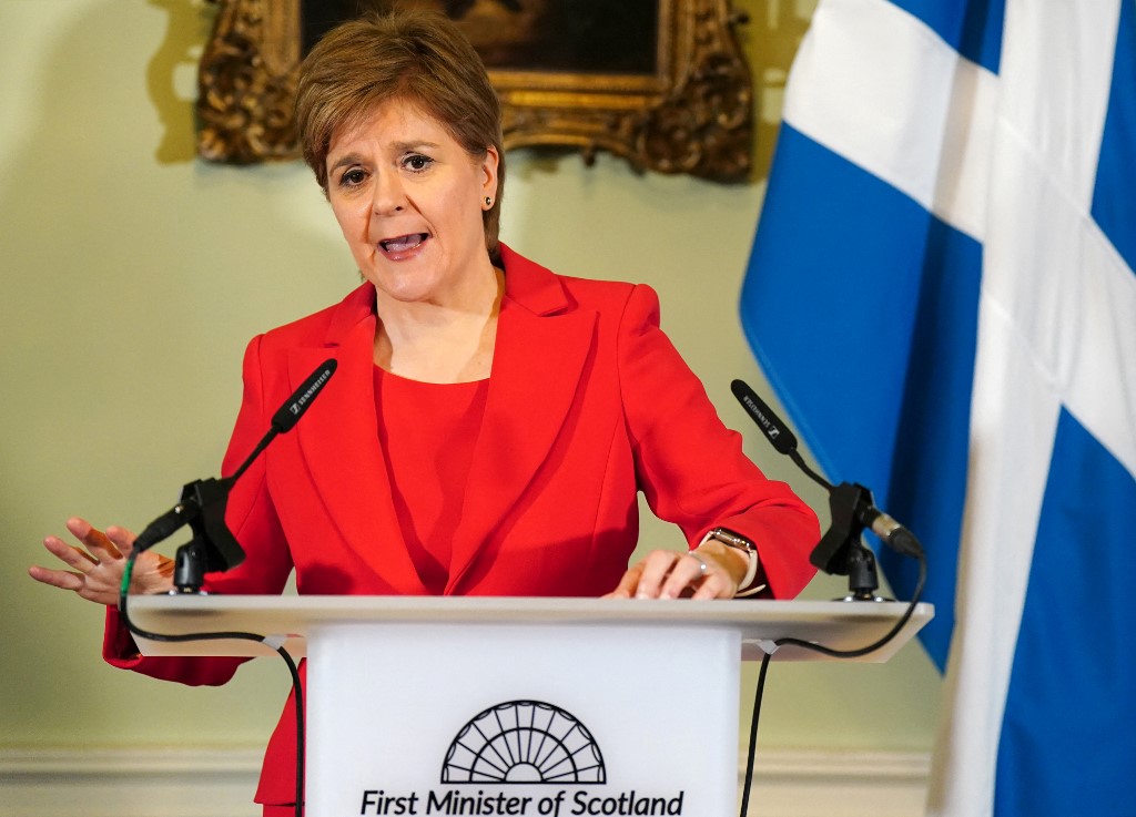 Nicola Sturgeon resigned last week; she was the second high-profile female politician to resign in the last month (File/AFP)