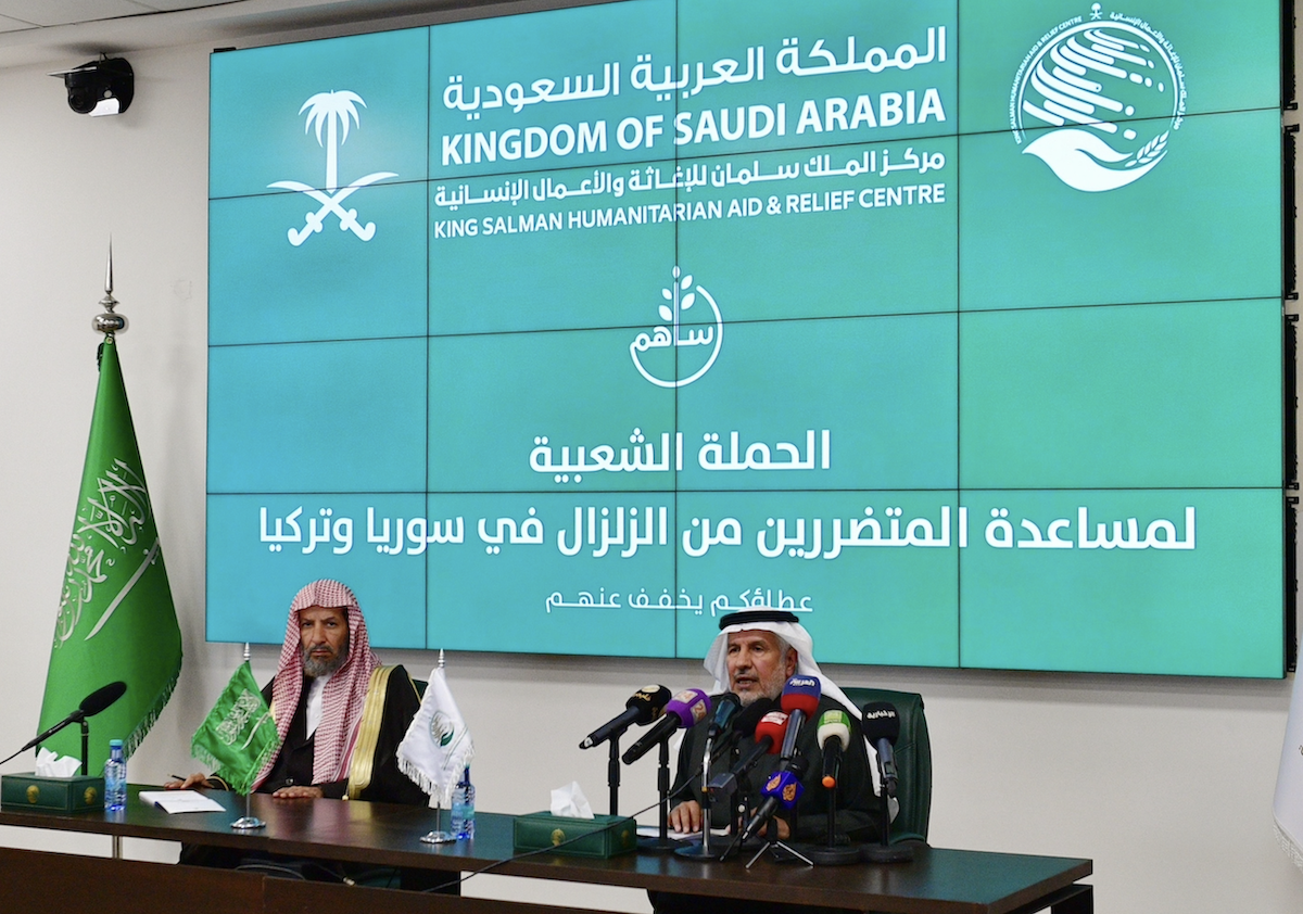 The Supervisor-General of KSrelief Dr Abdullah Al-Rabeeah launches the charity campaign in Riyadh on Wednesday. (KSrelief)