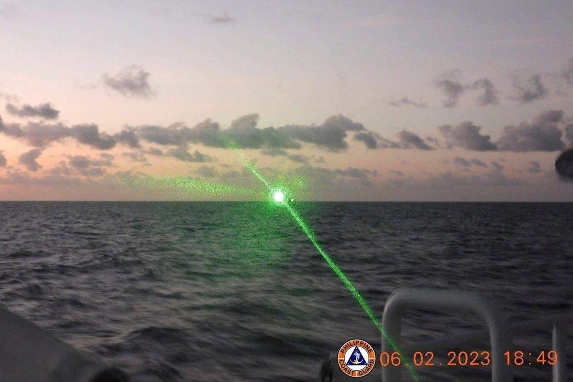 The incident occurred days after the US and the Philippines agreed to resume joint patrols in the South China Sea. (Philippine Coast Guard/AFP)