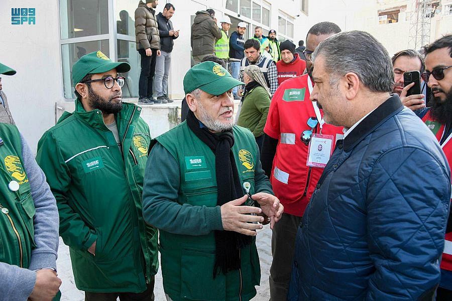 Turkish Health Minister meets with Saudi relief delegation helping earthquake vistims in Syria and Turkiye (SPA)