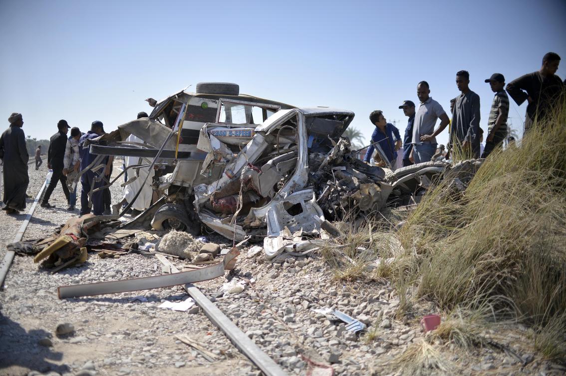 Car crashes and road collisions in Egypt are largely caused by speeding, poor roads or lax enforcement of traffic laws. (File/AFP)