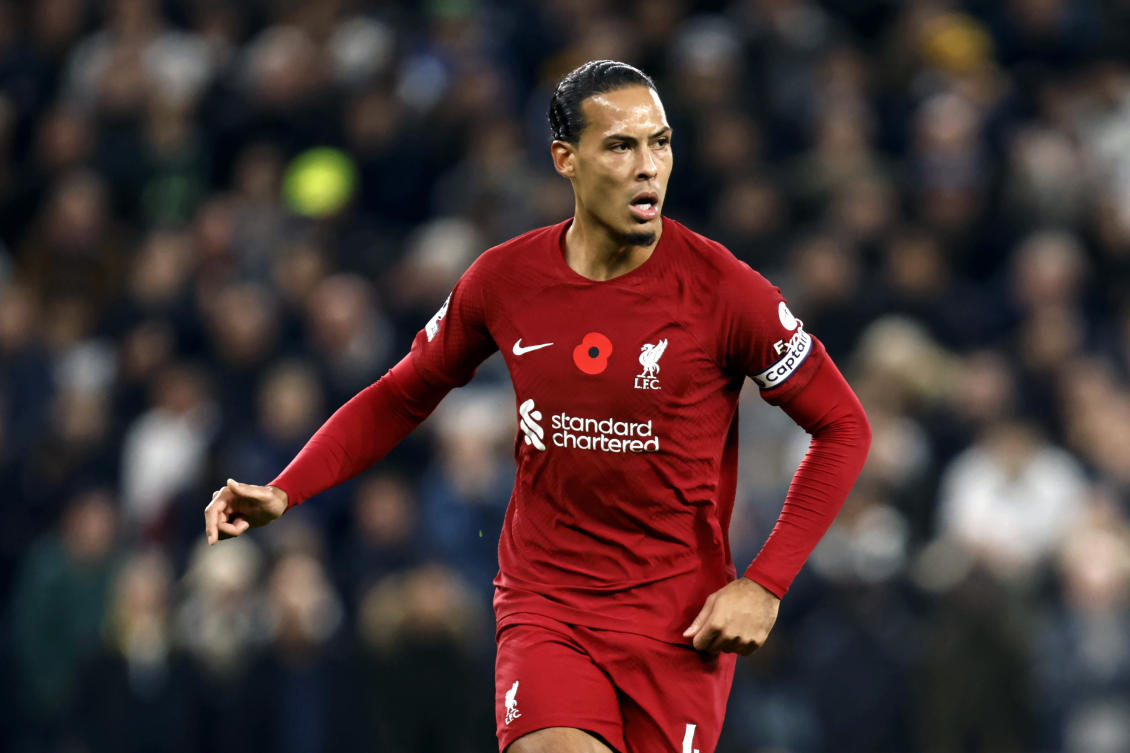Liverpool's center back Virgil van Dijk is on track to start at Newcastle on Feb. 18, 2023, after sitting out for nearly six weeks with a hamstring injury. (AP/File)