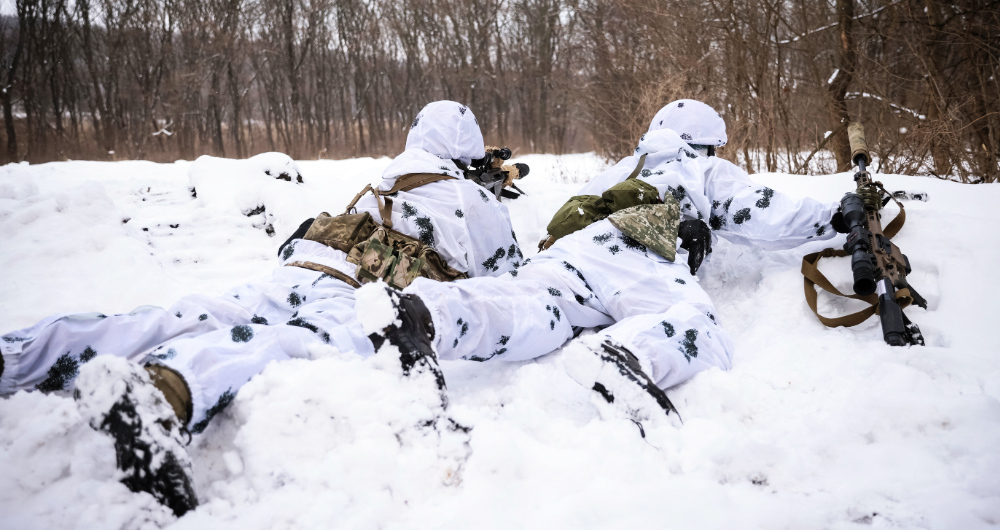 Ukrainian snipers in the front line city of Bakhmut, Ukraine. (Reuters)