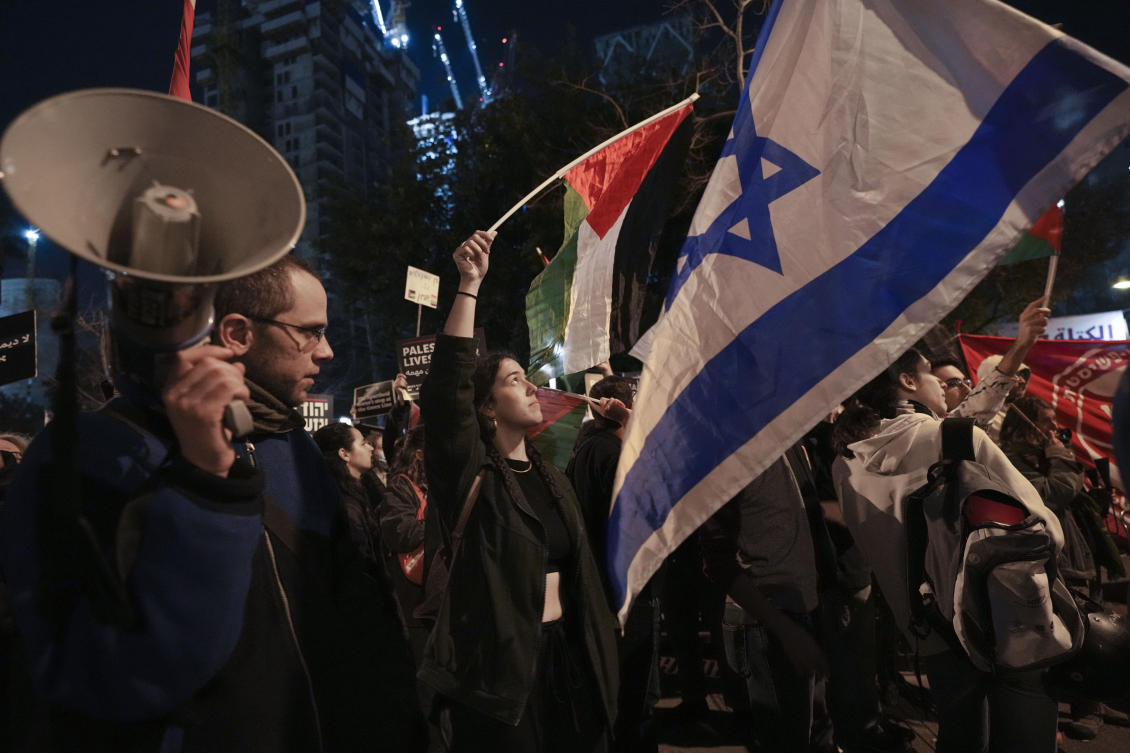 Last week, some 100,000 people demonstrated outside the Knesset as a committee granted initial approval to overhaul Israel’s legal system. (AP)