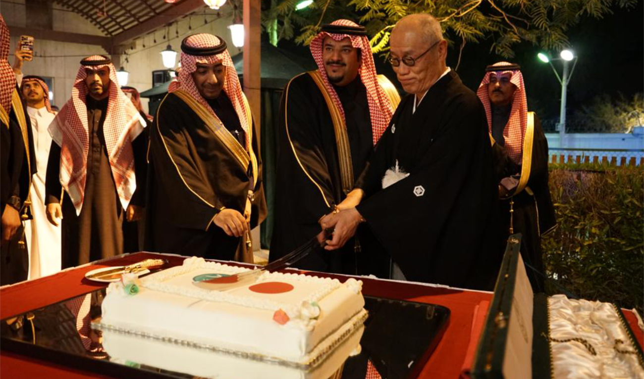 The event was held at envoy Fumio Iwai’s residence in the Saudi capital in the presence of Riyadh Deputy Gov. Prince Mohammed bin Abdulrahman bin Abdulaziz, diplomats, dignitaries, and guests from the public and private sectors. (Supplied)
