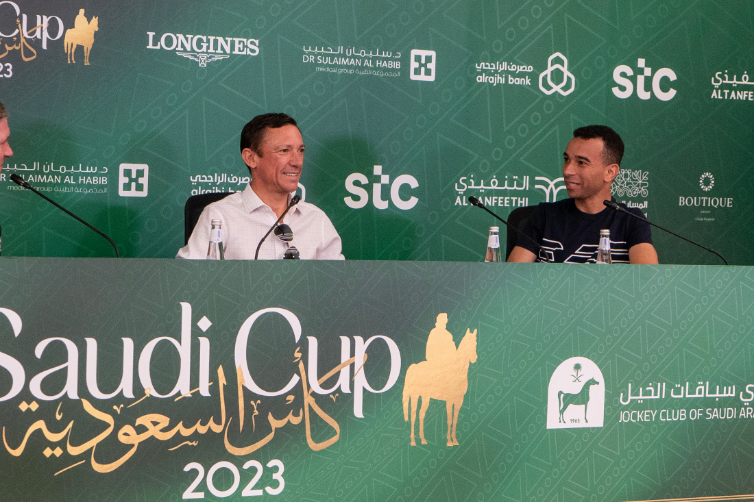 Frankie Dettori at The Saudi Cup press conference. (Supplied)