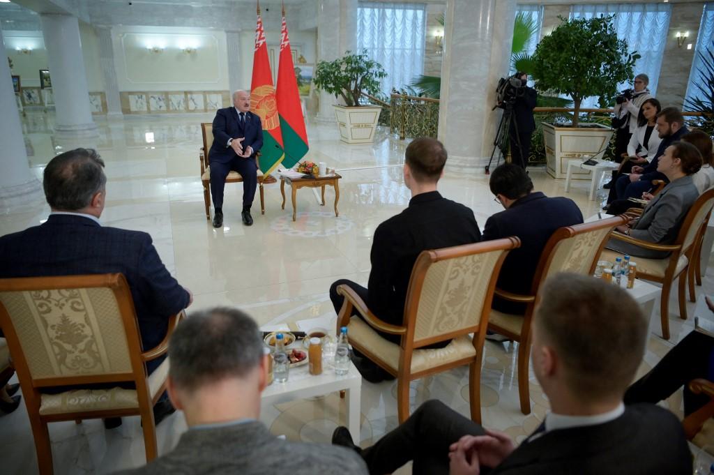 Belarusian President Alexander Lukashenko is a close ally of Russian President Vladimir Putin and has backed Moscow’s invasion of Ukraine. (AFP)
