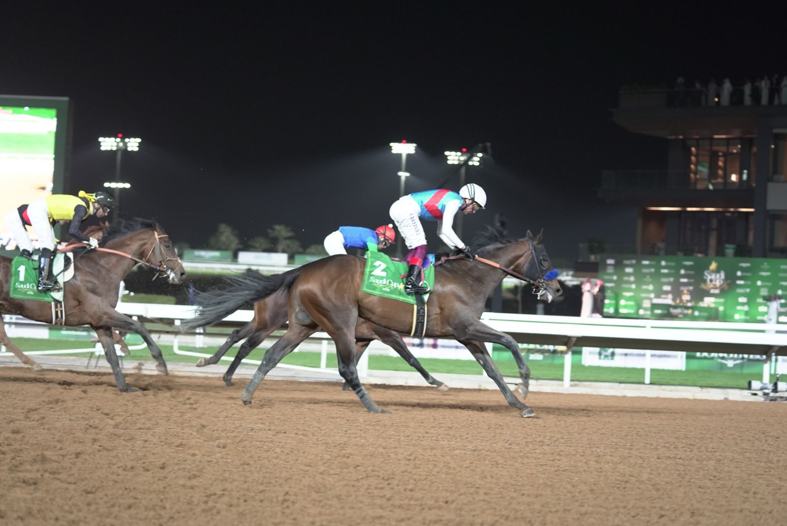 Panthalassa made all the running under Yutaka Yoshida as the Japanese winner beat out Frankie Dettori and Country Grammer for victory in the $20 million Group 1 Saudi Cup race. (AN Photo/Huda Bashatah)