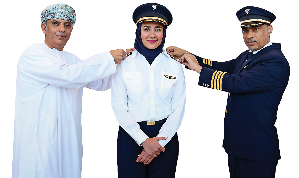 Maha Al-Balushi officially received her new rank during a ceremony recently held at Oman Air’s headquarters in Muscat.