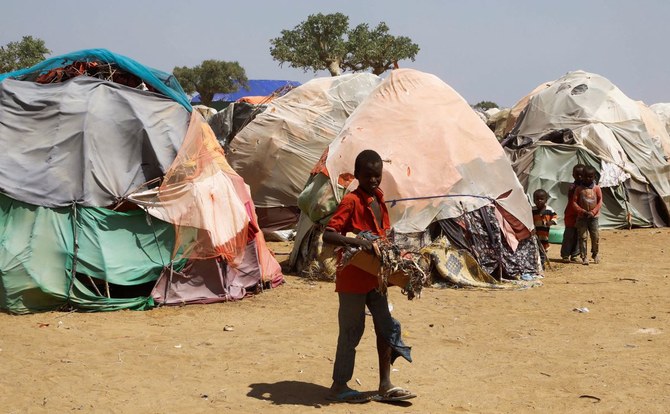 Somali children are seen within the Iftin Camp for the internally displaced people outside Baradere town, Gedo Region, Jubaland state, Somalia. (Reuters/File)