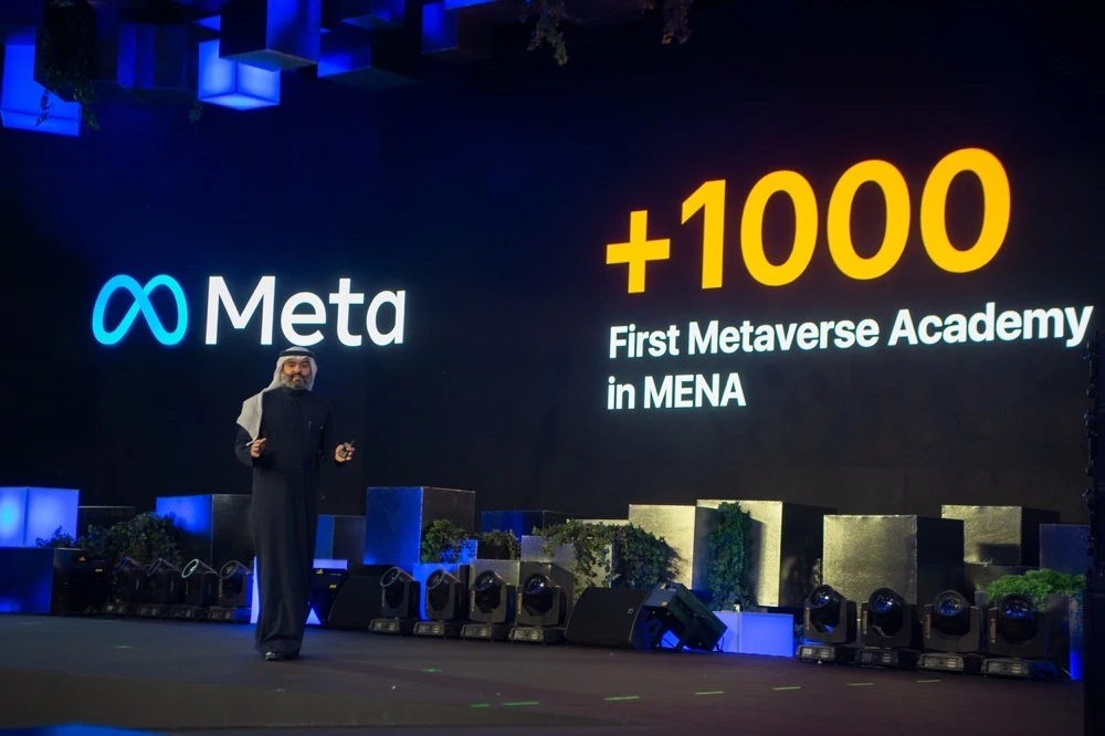 Meta announced on the conference’s first day the opening of the first Metaverse Academy in the MENA region, headquartered in Saudi Arabia. (Supplied/LEAP)