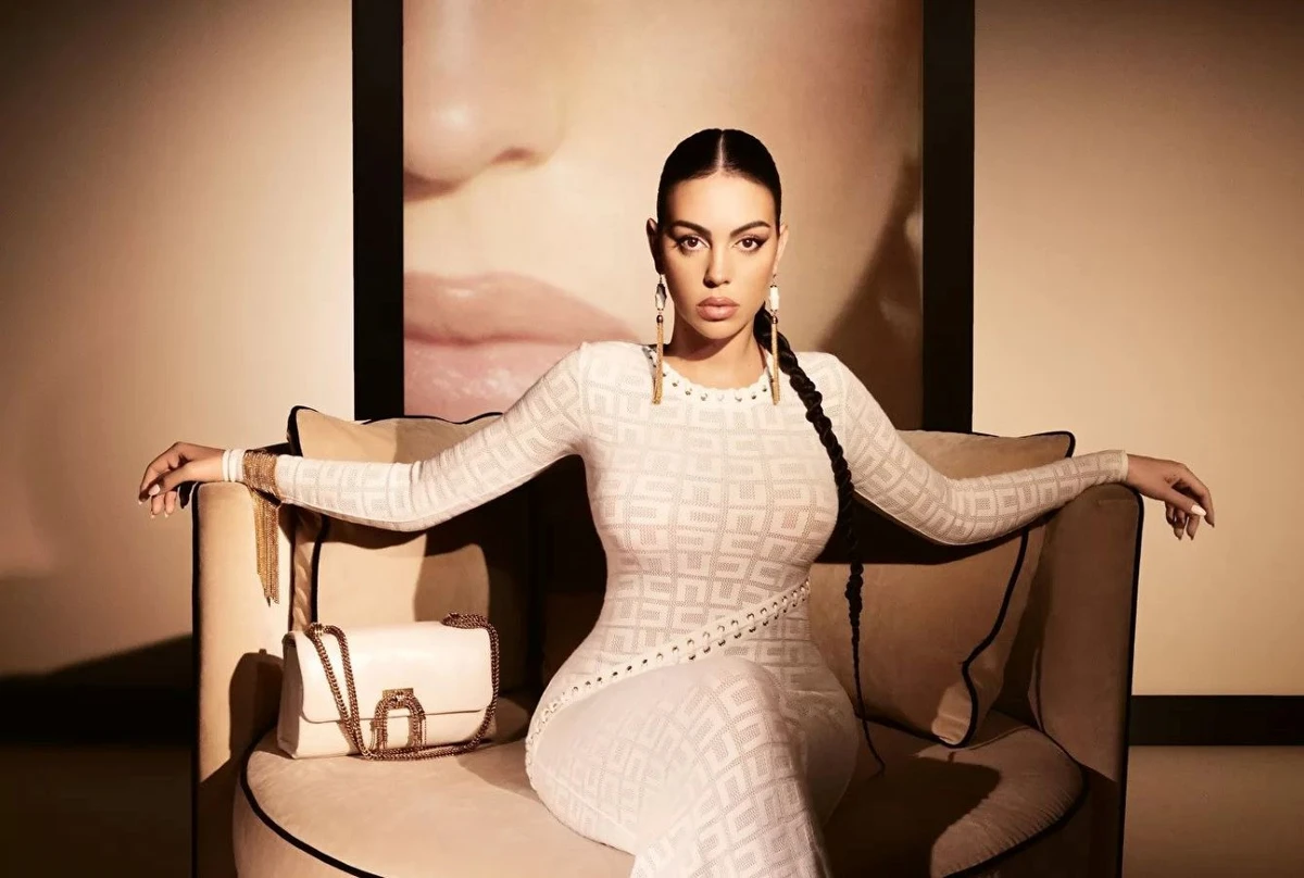 Georgina Rodriguez is the new face of Italian luxury label Elisabetta Franchi. (Elisabetta Franchi)