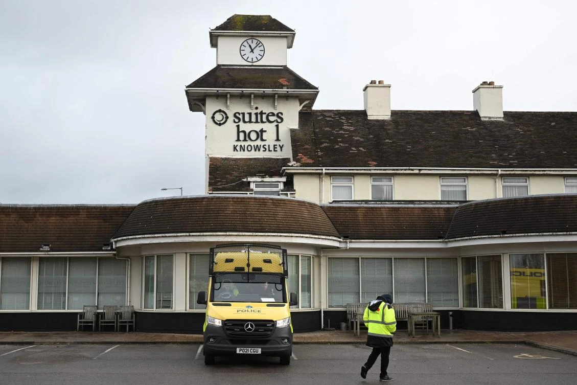 UK police charge teen over violence outside migrant hotel