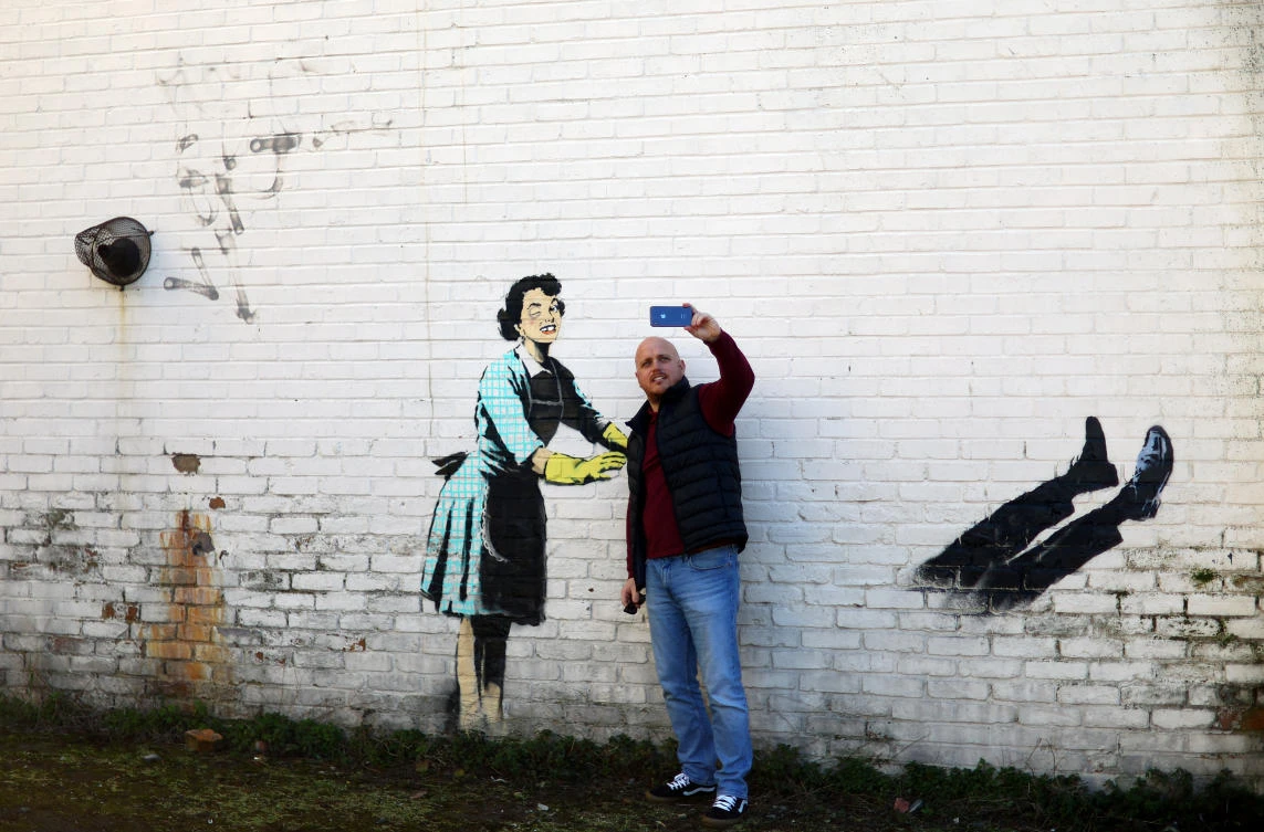 UK council unamused as Banksy unveils Valentine’s Day mural