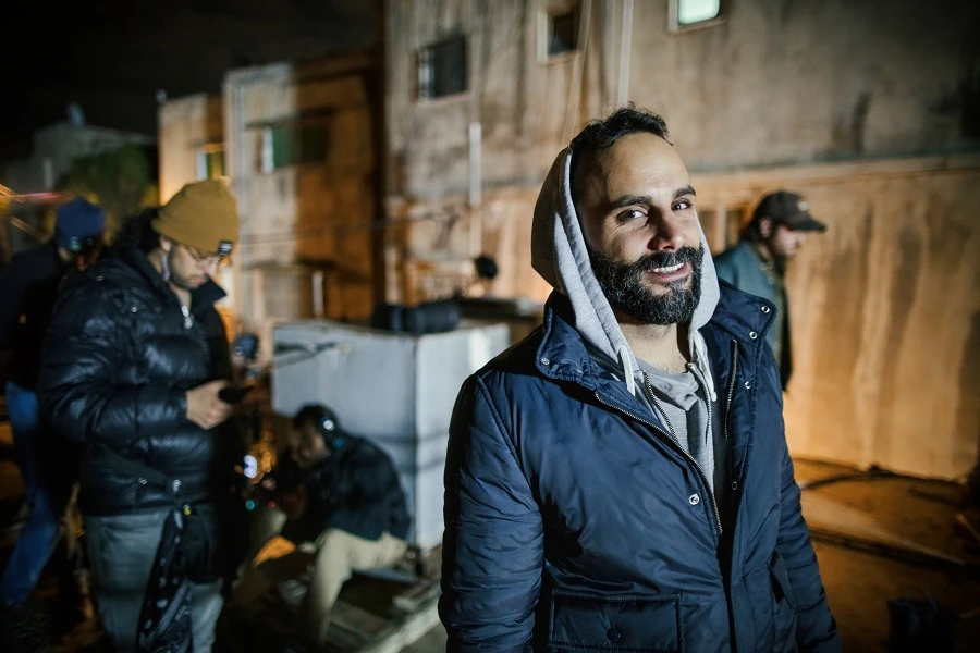 Bassel Ghandour on the set of 'The Alleys.' (Supplied)