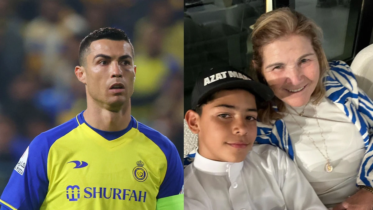 Cristiano Ronaldo’s mother, Maria Dolores dos Santos Aveiro, has touched down in Saudi Arabia to be with her son’s family — and she took to Instagram with a picture of her grandson, Cristiano Jr. (Instagram)