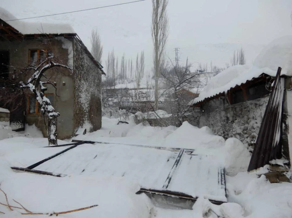 A view shows the area affected by an avalanche in Gorno-Badakhshan region, Tajikistan, on Feb.15, 2023. (Reuters)