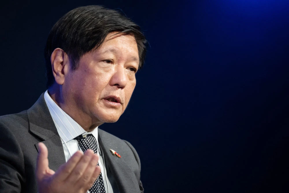 Philippine President Ferdinand Marcos Jr speaks during a session at the Congress centre during the World Economic Forum (WEF) annual meeting in Davos on January 18, 2023. (AFP)