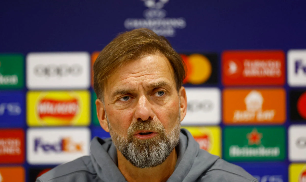Liverpool manager Juergen Klopp during the press conference. (Reuters)
