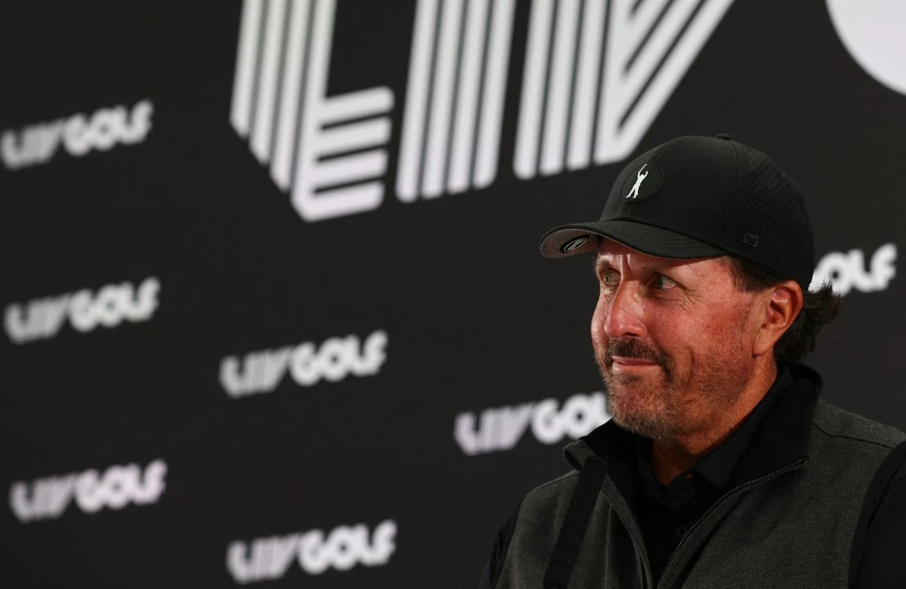The Saudi-backed series lured many big names, including Phil Mickelson, above, from the PGA Tour and DP World Tour with record purses of $25 million for 54-hole events. (AFP file photo)