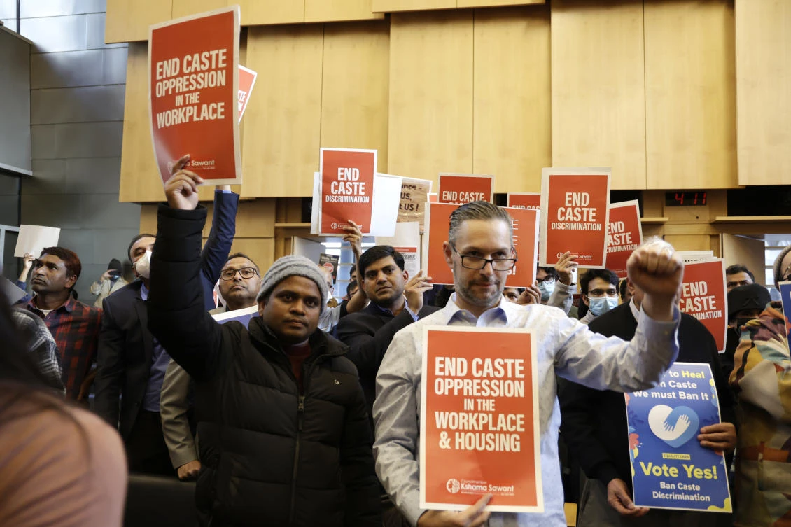 The anti-discrimination movement has been getting pushback from some Hindu Americans who argue that such legislation maligns a specific community. (AP)