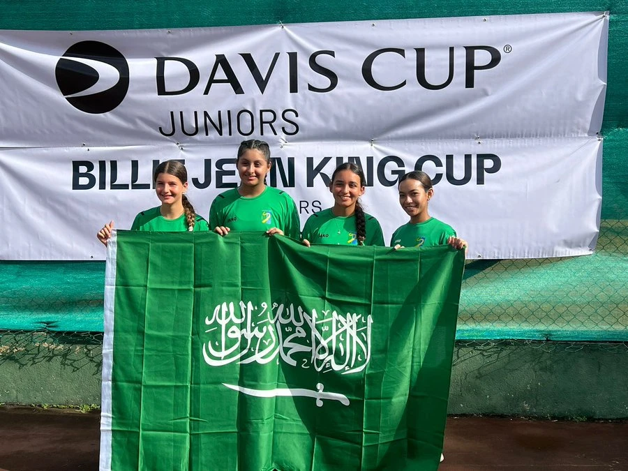 Saudi Arabia National Junior team participating at Davis Cup in Sri Lanka. Credit: @sauditenfed