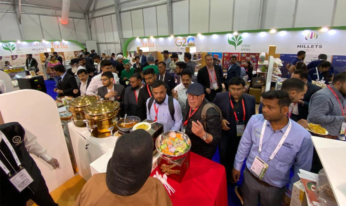 India’s pavilion is said to be the biggest this year, with about 300 companies and a spotlight on millets, a “nutri-cereal” that the UN has been promoting because of its nutritional value and sustainability. (Twitter: @APEDADOC)