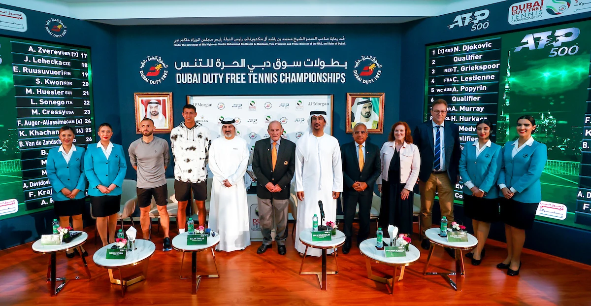 The draw for the 31st edition of the men's Dubai Tennis Championships was made on Saturday. (DDF)