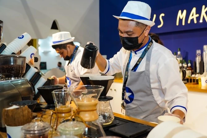 The event brings together regional chocolatiers, coffee suppliers and entrepreneurs. (AN photo/Huda Bashatah)