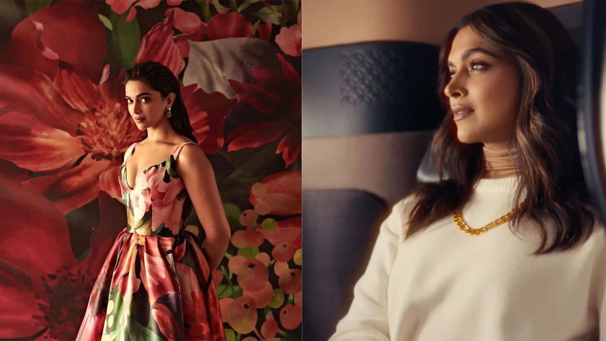 Deepika Padukone stars in a new campaign video for Qatar Airways (left). (AFP/Instagram)