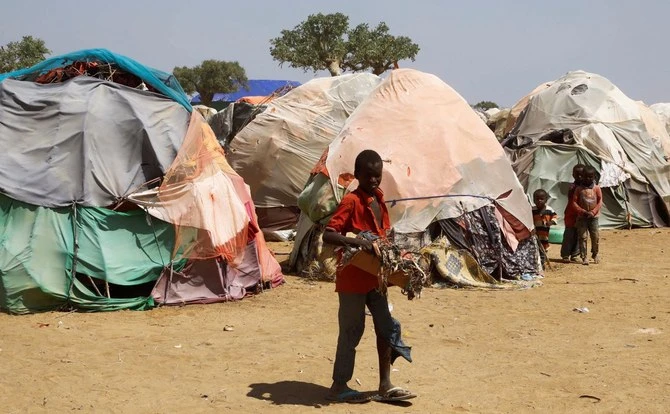Somali children are seen within the Iftin Camp for the internally displaced people outside Baradere town, Gedo Region, Jubaland state, Somalia. (Reuters/File)