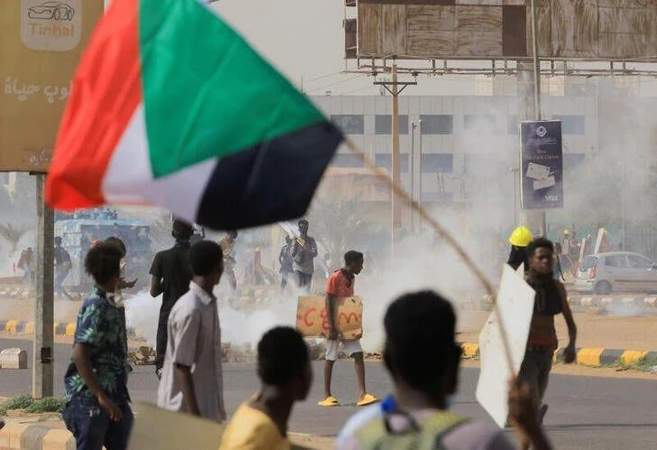 Protesters march during a rally against military rule following the last coup, in Khartoum, Sudan August 31, 2022. (File/Reuters)