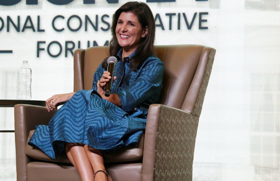 Former South Carolina Gov. Nikki Haley speaks at the Vision 24 conference, North Charleston, Mar. 18, 2023. (AP Photo)